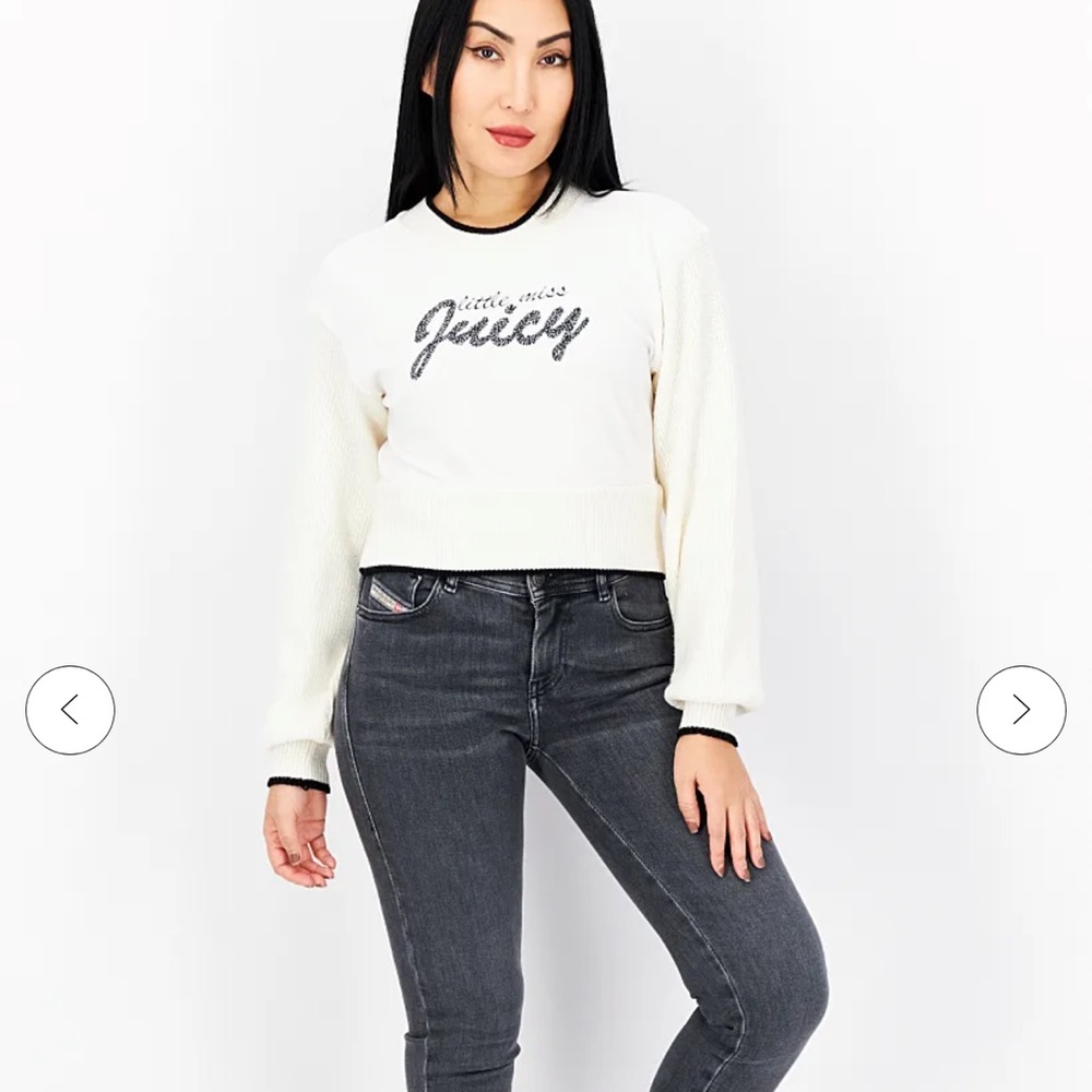 Juicy couture knit velvet cropped sweater - Picture 6 of 6